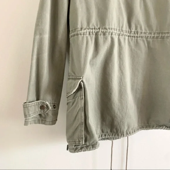 Triple 5 SOUL Y2K long green cargo zip military utility aztec boho 100% cotton - Picture 13 of 16